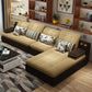 Pillow Top Arm Cushion Back Sectional L-Shape Sofa and Chaise for Four People Yellow Right Clearhalo 'furn' 'furn_sectionals' 'Furniture' 'furniture_sectionals' 'Living Room Furniture' 'Sectionals' 4946289