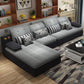 Pillow Top Arm Cushion Back Sectional L-Shape Sofa and Chaise for Four People Dark Gray Left Clearhalo 'furn' 'furn_sectionals' 'Furniture' 'furniture_sectionals' 'Living Room Furniture' 'Sectionals' 4946290