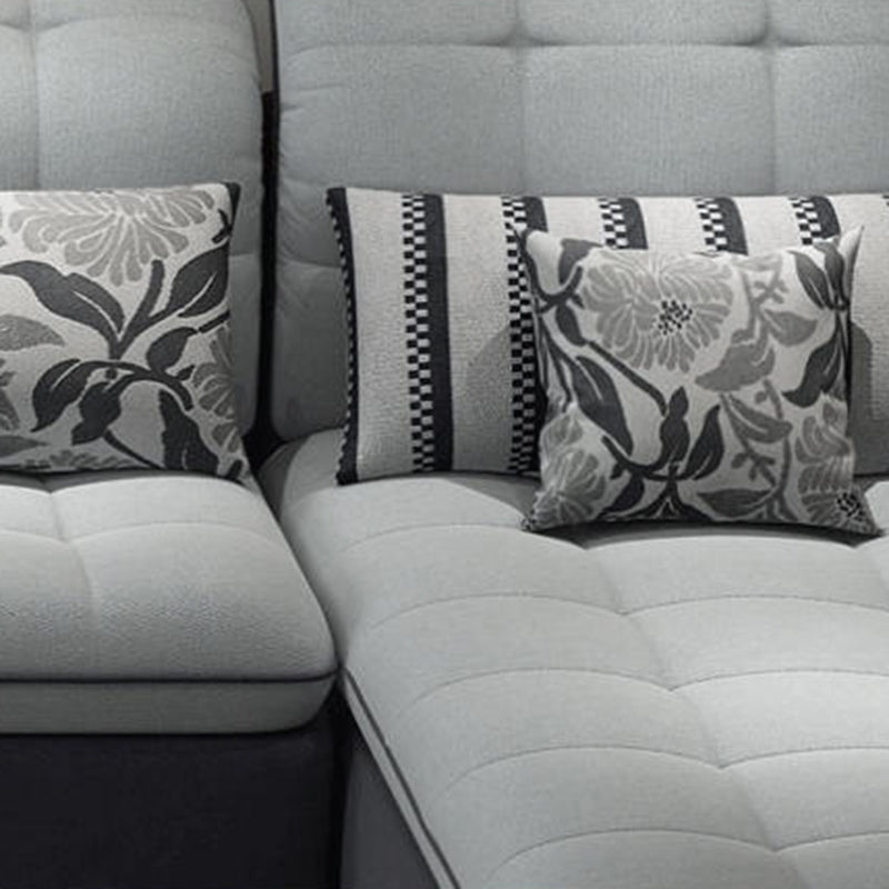 Pillow Top Arm Cushion Back Sectional L-Shape Sofa and Chaise for Four People Clearhalo 'furn' 'furn_sectionals' 'Furniture' 'furniture_sectionals' 'Living Room Furniture' 'Sectionals' 4946301