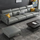 Grey Faux Leather Waterproof Sofa Stain-Resistant High Back Sectional 102"L x 63"W x 35"H Latex Clearhalo 'furn' 'furn_sectionals' 'Furniture' 'furniture_sectionals' 'Living Room Furniture' 'Sectionals' 4946368