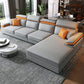 Contemporary 4-Seater L-Shape Sectional Pillow Top Arm Sofa for Living Room Light Gray Right Clearhalo 'furn' 'furn_sectionals' 'Furniture' 'furniture_sectionals' 'Living Room Furniture' 'Sectionals' 4946397
