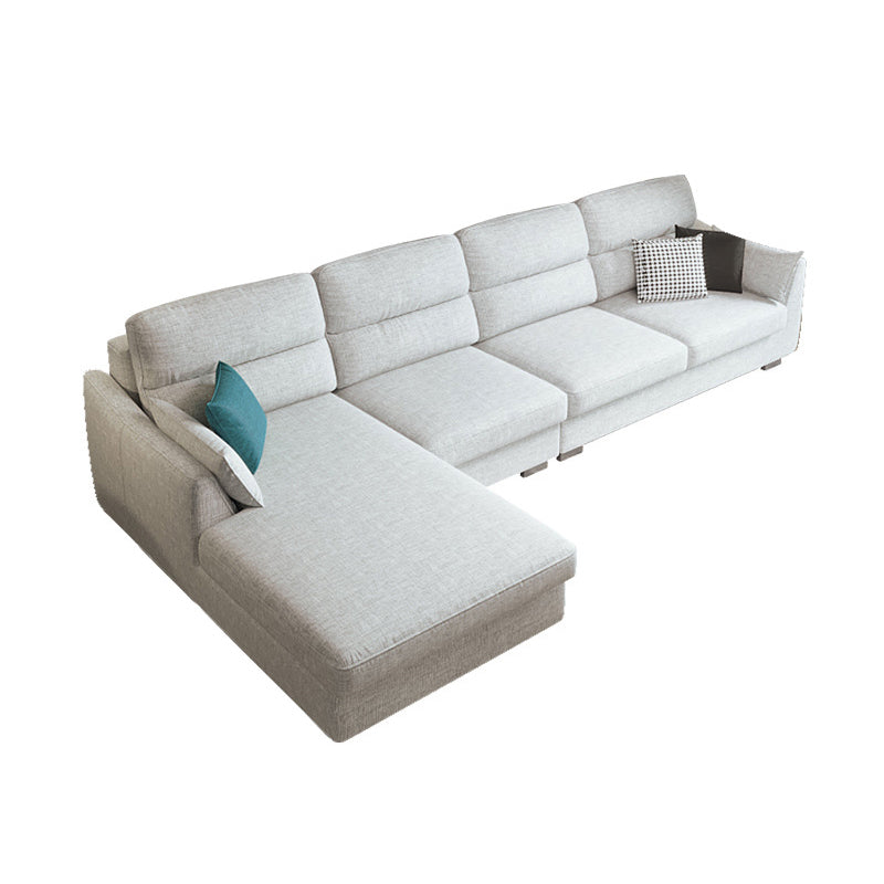 Modern Faux leather Sectional Sofa Cushion Back Square Arm Sectional for Living Room Clearhalo 'furn' 'furn_sectionals' 'Furniture' 'furniture_sectionals' 'Living Room Furniture' 'Sectionals' 4946441