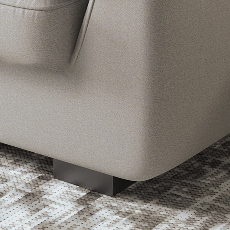 Modern Faux leather Sectional Sofa Cushion Back Square Arm Sectional for Living Room Clearhalo 'furn' 'furn_sectionals' 'Furniture' 'furniture_sectionals' 'Living Room Furniture' 'Sectionals' 4946449