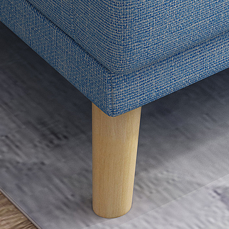 L-Shape Linen Blend Square Arm Sectional Wear-Resistant Slipcovered Sofa and Chaise Clearhalo 'furn' 'furn_sectionals' 'Furniture' 'furniture_sectionals' 'Living Room Furniture' 'Sectionals' 4946463