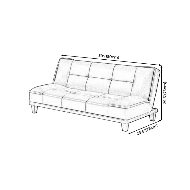 Black Modern Faux Leather Pillow Top Arm Sofa/Sectional with Convertible Clearhalo 'furn' 'furn_sectionals' 'Furniture' 'furniture_sectionals' 'Living Room Furniture' 'Sectionals' 4946492