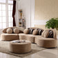 145.67"L x 35.43"W x 31.5"H Fabric Armless Sofa Adjustable Tight Back Sectionals Khaki Clearhalo 'furn' 'furn_sectionals' 'Furniture' 'furniture_sectionals' 'Living Room Furniture' 'Sectionals' 4946530