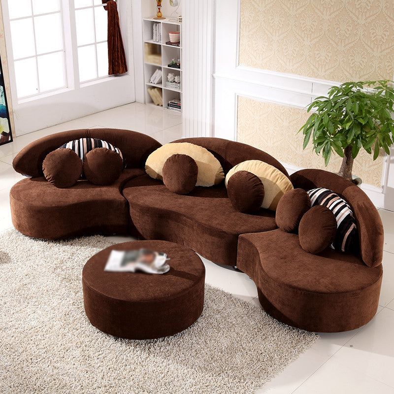 145.67"L x 35.43"W x 31.5"H Fabric Armless Sofa Adjustable Tight Back Sectionals Coffee Clearhalo 'furn' 'furn_sectionals' 'Furniture' 'furniture_sectionals' 'Living Room Furniture' 'Sectionals' 4946531