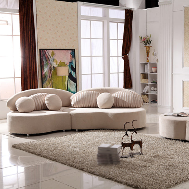 145.67"L x 35.43"W x 31.5"H Fabric Armless Sofa Adjustable Tight Back Sectionals Clearhalo 'furn' 'furn_sectionals' 'Furniture' 'furniture_sectionals' 'Living Room Furniture' 'Sectionals' 4946533