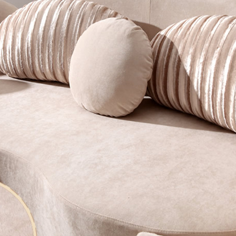 145.67"L x 35.43"W x 31.5"H Fabric Armless Sofa Adjustable Tight Back Sectionals Clearhalo 'furn' 'furn_sectionals' 'Furniture' 'furniture_sectionals' 'Living Room Furniture' 'Sectionals' 4946541