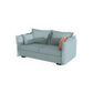 Scandinavian Blue Removable Cushions Sofa Straight Arm Sectionals with Slipcover 67"L x 35"W x 27"H Clearhalo 'furn' 'furn_sectionals' 'Furniture' 'furniture_sectionals' 'Living Room Furniture' 'Sectionals' 4946547