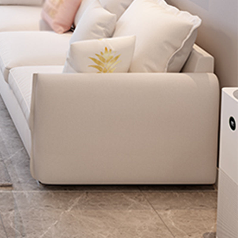 Scandinavian Blue Removable Cushions Sofa Straight Arm Sectionals with Slipcover Clearhalo 'furn' 'furn_sectionals' 'Furniture' 'furniture_sectionals' 'Living Room Furniture' 'Sectionals' 4946554