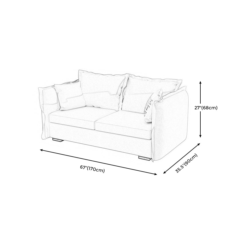 Scandinavian Blue Removable Cushions Sofa Straight Arm Sectionals with Slipcover Clearhalo 'furn' 'furn_sectionals' 'Furniture' 'furniture_sectionals' 'Living Room Furniture' 'Sectionals' 4946563
