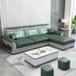 82.68"L √ó 57.09"W √ó33.46"H Pillow Top Arm Sectional Slipcovered Sofa with Storage Dark Green Clearhalo 'furn' 'furn_sectionals' 'Furniture' 'furniture_sectionals' 'Living Room Furniture' 'Sectionals' 4946576