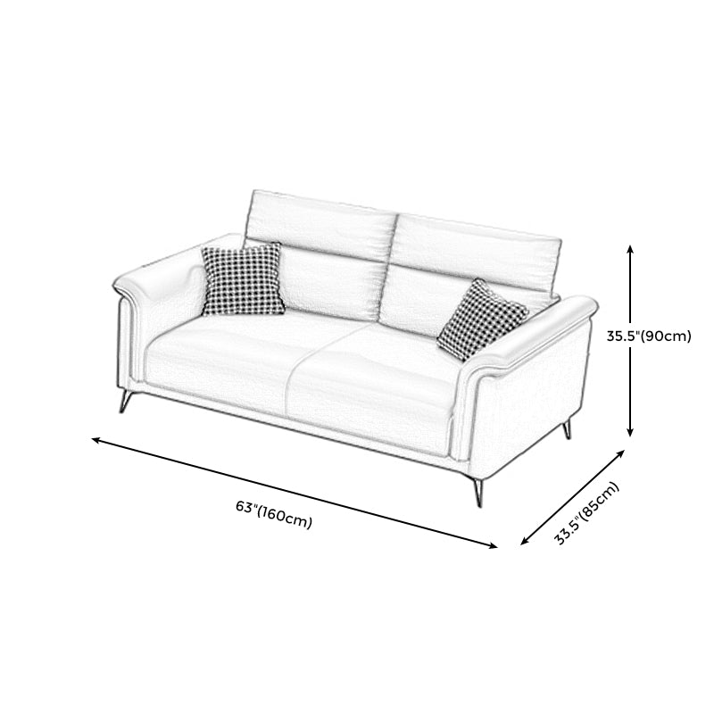 Dark Gray Faux Leather Sofa Stain-Resistant Pillow Top Arm Sectional Clearhalo 'furn' 'furn_sectionals' 'Furniture' 'furniture_sectionals' 'Living Room Furniture' 'Sectionals' 4946614