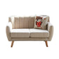 Modern Cotton Blend Loveseat Sewn Pillow Back Square Arm Settee 47"L x 29.5"W x 30"H Beige Clearhalo 'furn' 'furn_sofas' 'Furniture' 'furniture_sofas' 'Living Room Furniture' 'Sofa' 'sofas' 4946654