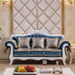 Traditional 3-seater Rolled Arm Sofa Velvet Tufted Back Couch for Living Room Lake Blue Clearhalo 'furn' 'furn_sofas' 'Furniture' 'furniture_sofas' 'Living Room Furniture' 'Sofa' 'sofas' 4946697