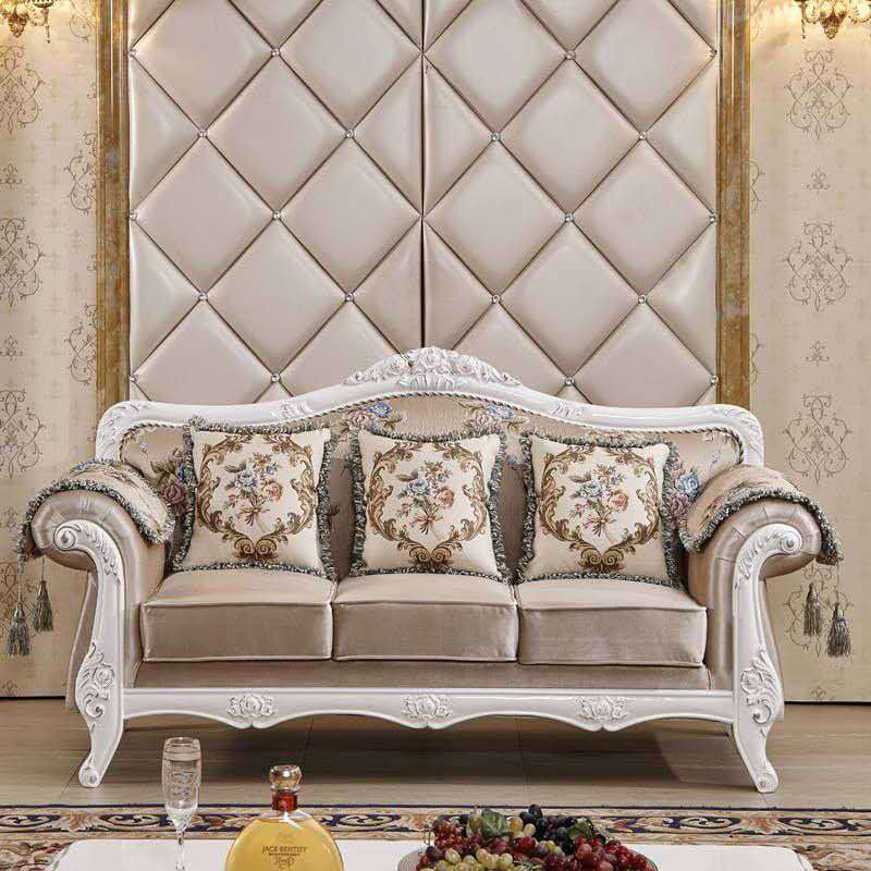 Traditional 3-seater Rolled Arm Sofa Velvet Tufted Back Couch for Living Room Khaki Clearhalo 'furn' 'furn_sofas' 'Furniture' 'furniture_sofas' 'Living Room Furniture' 'Sofa' 'sofas' 4946698