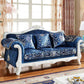 Traditional 3-seater Rolled Arm Sofa Velvet Tufted Back Couch for Living Room Royal Blue Clearhalo 'furn' 'furn_sofas' 'Furniture' 'furniture_sofas' 'Living Room Furniture' 'Sofa' 'sofas' 4946700