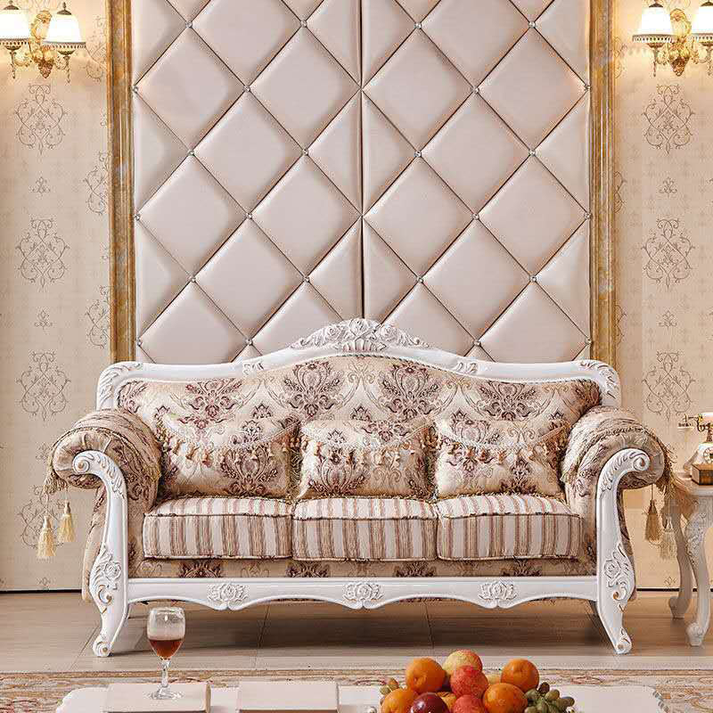 Traditional 3-seater Rolled Arm Sofa Velvet Tufted Back Couch for Living Room Red-Yellow Clearhalo 'furn' 'furn_sofas' 'Furniture' 'furniture_sofas' 'Living Room Furniture' 'Sofa' 'sofas' 4946701