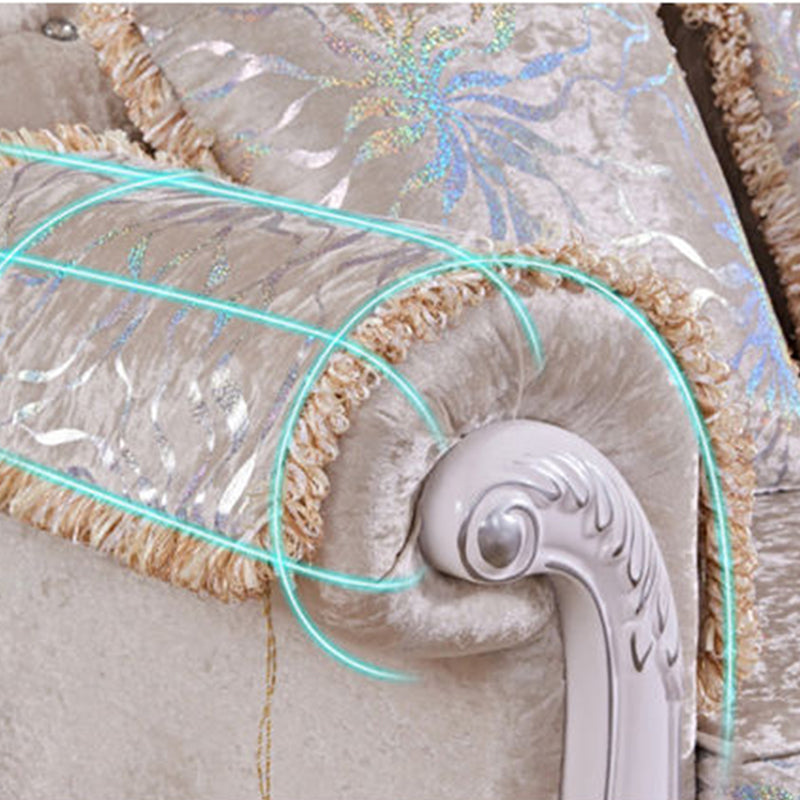 Traditional 3-seater Rolled Arm Sofa Velvet Tufted Back Couch for Living Room Clearhalo 'furn' 'furn_sofas' 'Furniture' 'furniture_sofas' 'Living Room Furniture' 'Sofa' 'sofas' 4946704