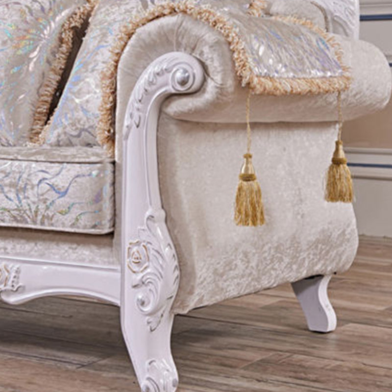 Traditional 3-seater Rolled Arm Sofa Velvet Tufted Back Couch for Living Room Clearhalo 'furn' 'furn_sofas' 'Furniture' 'furniture_sofas' 'Living Room Furniture' 'Sofa' 'sofas' 4946705