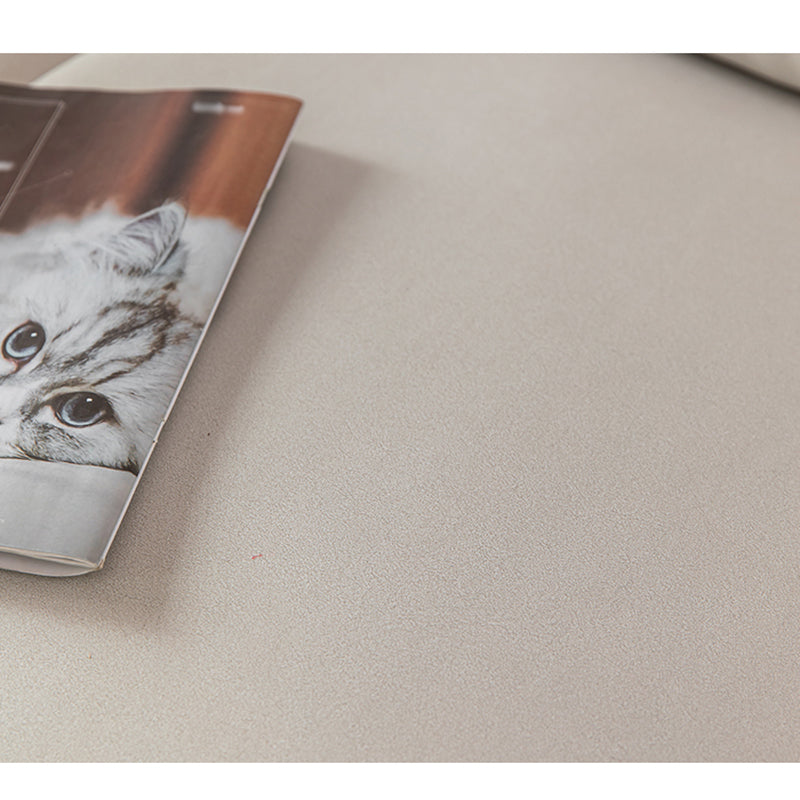 Ultra-Modern Beige Upholstered Sofa Pillow Back Couch with Brass Legs Clearhalo 'furn' 'furn_sofas' 'Furniture' 'furniture_sofas' 'Living Room Furniture' 'Sofa' 'sofas' 4946723