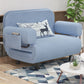 Modern Cotton and Linen Sleeper Sofa Pillow Back Couch with Storage for Living Room 39.4"L x 23.6"W x 30.7"H Blue Clearhalo 'furn' 'furn_sofas' 'Furniture' 'furniture_sofas' 'Living Room Furniture' 'Sofa' 'sofas' 4946733