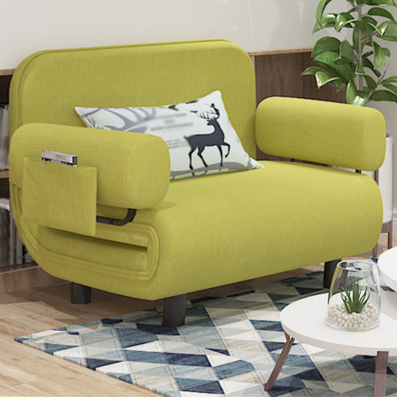 Modern Cotton and Linen Sleeper Sofa Pillow Back Couch with Storage for Living Room Green Clearhalo 'furn' 'furn_sofas' 'Furniture' 'furniture_sofas' 'Living Room Furniture' 'Sofa' 'sofas' 4946736
