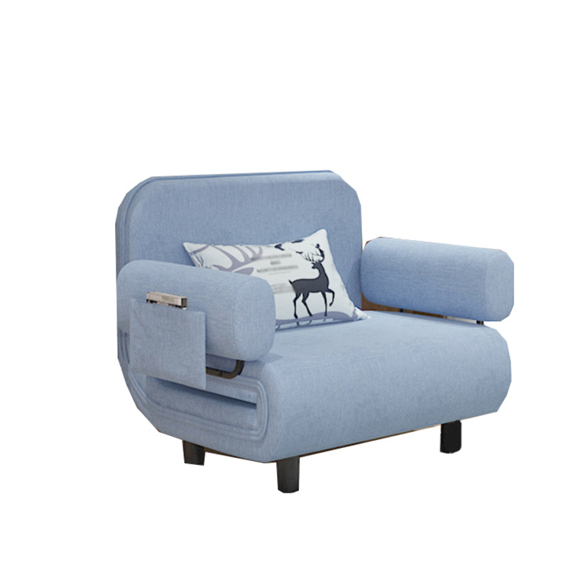 Modern Cotton and Linen Sleeper Sofa Pillow Back Couch with Storage for Living Room 31"L x 24"W x 31"H Blue Clearhalo 'furn' 'furn_sofas' 'Furniture' 'furniture_sofas' 'Living Room Furniture' 'Sofa' 'sofas' 4946740