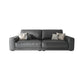 Stain-Resistant Faux Leather Sofa Square Arm Cushion Back Couch, Black 102"L x 39"W x 22"H Sponge Clearhalo 'furn' 'furn_sofas' 'Furniture' 'furniture_sofas' 'Living Room Furniture' 'Sofa' 'sofas' 4946789