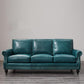 Traditional Rolled Arm Sofa with Nailhead Trim Cushion Back Couch for Three People Blue Clearhalo 'furn' 'furn_sofas' 'Furniture' 'furniture_sofas' 'Living Room Furniture' 'Sofa' 'sofas' 4946818