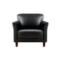Contemporary Pillow Back Sofa 31"H Flared Arm Couch for Apartment 31.5"L x 29.5"W x 31"H Black Clearhalo 'furn' 'furn_sofas' 'Furniture' 'furniture_sofas' 'Living Room Furniture' 'Sofa' 'sofas' 4946827