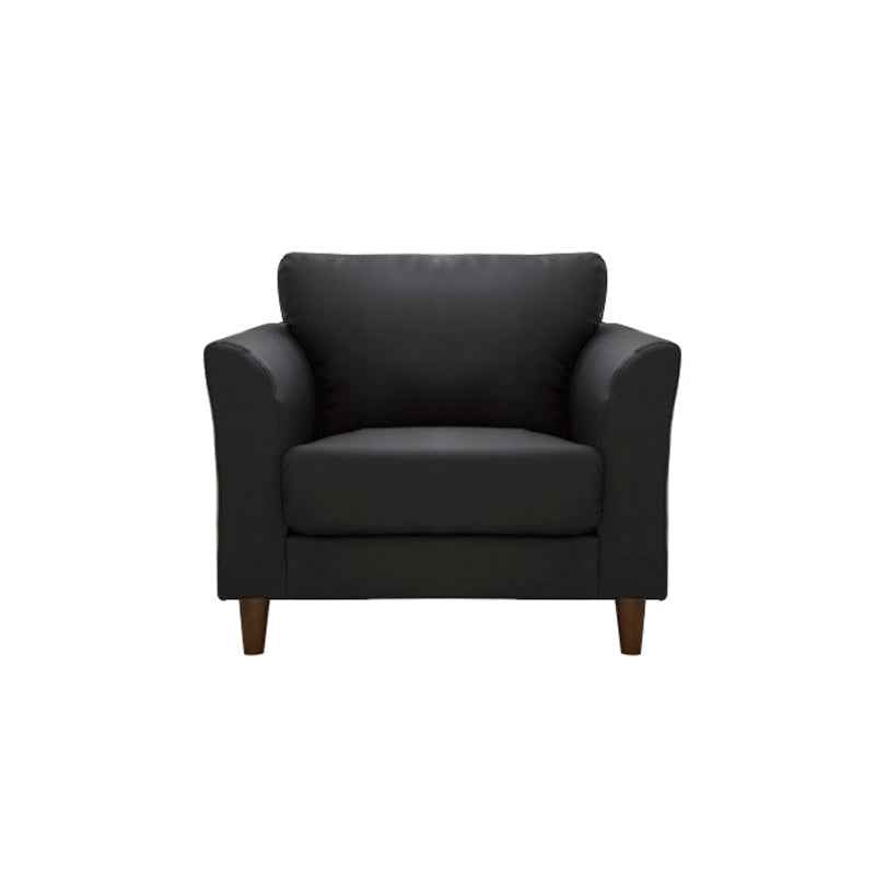 Contemporary Pillow Back Sofa 31"H Flared Arm Couch for Apartment 31.5"L x 29.5"W x 31"H Matte Black Clearhalo 'furn' 'furn_sofas' 'Furniture' 'furniture_sofas' 'Living Room Furniture' 'Sofa' 'sofas' 4946831