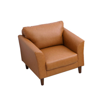 Contemporary Pillow Back Sofa 31"H Flared Arm Couch for Apartment 31.5"L x 29.5"W x 31"H Brown Clearhalo 'furn' 'furn_sofas' 'Furniture' 'furniture_sofas' 'Living Room Furniture' 'Sofa' 'sofas' 4946834