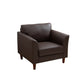 Contemporary Pillow Back Sofa 31"H Flared Arm Couch for Apartment 31.5"L x 29.5"W x 31"H Coffee Clearhalo 'furn' 'furn_sofas' 'Furniture' 'furniture_sofas' 'Living Room Furniture' 'Sofa' 'sofas' 4946835