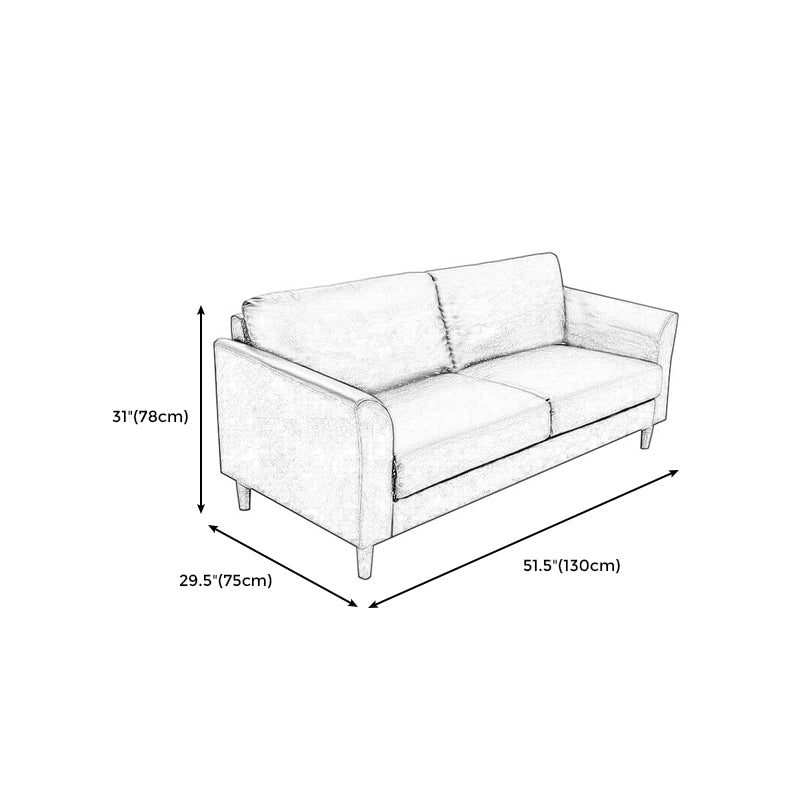 Contemporary Pillow Back Sofa 31"H Flared Arm Couch for Apartment Clearhalo 'furn' 'furn_sofas' 'Furniture' 'furniture_sofas' 'Living Room Furniture' 'Sofa' 'sofas' 4946842