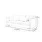Nordic Square Arm Standard Sofa Beige Pillow Back Couch for Living Room Clearhalo 'Furniture' 'furniture_sofas' 'Living Room Furniture' 'Sofa' 'sofas' 4946857