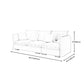 Nordic Square Arm Standard Sofa Beige Pillow Back Couch for Living Room Clearhalo 'Furniture' 'furniture_sofas' 'Living Room Furniture' 'Sofa' 'sofas' 4946858