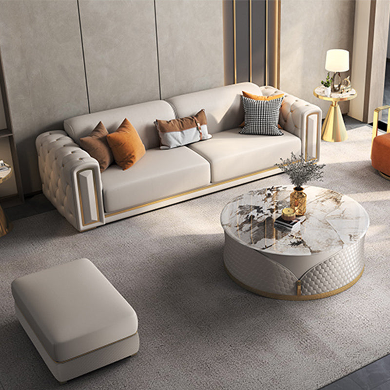 Modern Stain-ResistantSquare Arm Sofa Living Room Tufted Back Couch with Square Arms Clearhalo 'furn' 'furn_sofas' 'Furniture' 'furniture_sofas' 'Living Room Furniture' 'Sofa' 'sofas' 4946873