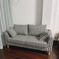 Scandinavian Cotton Blend Settee Square Arm Loveseat with Removable Cushions Black White Clearhalo 'furn' 'furn_sofas' 'Furniture' 'furniture_sofas' 'Living Room Furniture' 'Sofa' 'sofas' 4946889