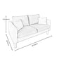 Scandinavian Cotton Blend Settee Square Arm Loveseat with Removable Cushions Clearhalo 'furn' 'furn_sofas' 'Furniture' 'furniture_sofas' 'Living Room Furniture' 'Sofa' 'sofas' 4946905