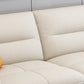 Contemporary Cotton/Faux Leather Sofa Square Arm Couch with Cushion Back Clearhalo 'furn' 'furn_sofas' 'Furniture' 'furniture_sofas' 'Living Room Furniture' 'Sofa' 'sofas' '„Éõ„Éº„É†' 4946917