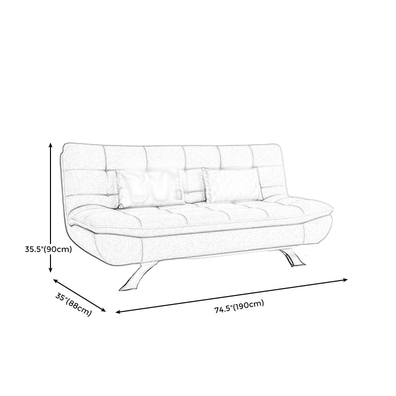 Cotton Blend Armless Sleeper Sofa Modern Tufted Back Sofa Couch Clearhalo 'furn' 'furn_sofas' 'Furniture' 'furniture_sofas' 'Living Room Furniture' 'Sofa' 'sofas' 4946939