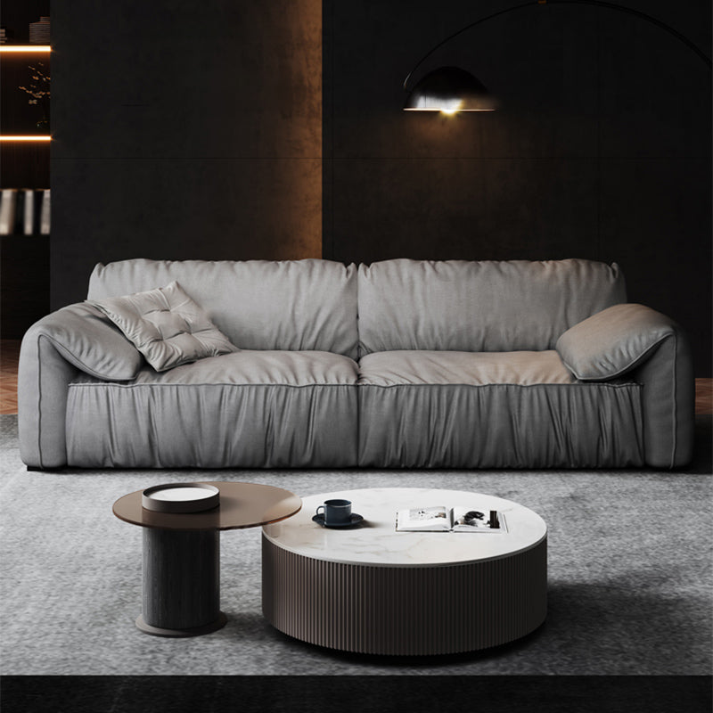 Living Room Pillow Top Arm Standard Sofa Light Gray Couch for Apartment 71"L x 41.5"W x 33.5"H Down Clearhalo 'furn' 'furn_sofas' 'Furniture' 'furniture_sofas' 'Living Room Furniture' 'Sofa' 'sofas' 4946940