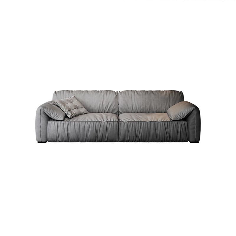 Living Room Pillow Top Arm Standard Sofa Light Gray Couch for Apartment 94"L x 41"W x 33.5"H Latex Clearhalo 'furn' 'furn_sofas' 'Furniture' 'furniture_sofas' 'Living Room Furniture' 'Sofa' 'sofas' 4946944