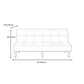 Contemporary Tufted Back Standard Couch Linen/Faux Leather Armless Sofa Bed Clearhalo 'furn' 'furn_sofas' 'Furniture' 'furniture_sofas' 'Living Room Furniture' 'Sofa' 'sofas' 4946975