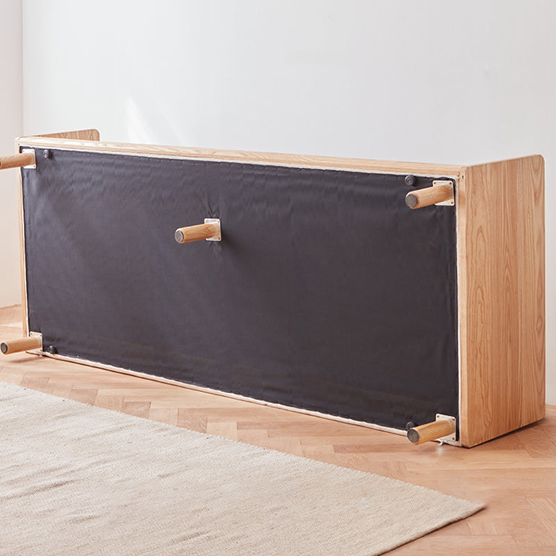 Scandinavian Tuxedo Arm Settee Cotton Blend Standard Sofa with Wooden Legs Clearhalo 'furn' 'furn_sofas' 'Furniture' 'furniture_sofas' 'Living Room Furniture' 'Sofa' 'sofas' 4946991