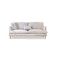 Nordic Fabric Square Arm Standard Sofa Loose Back Settee with Wooden Legs 63"L x 35.5"W x 33"H White Clearhalo 'furn' 'furn_sofas' 'Furniture' 'furniture_sofas' 'Living Room Furniture' 'Sofa' 'sofas' 4947004