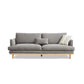 Nordic Fabric Square Arm Standard Sofa Loose Back Settee with Wooden Legs 79"L x 35.5"W x 33"H Gray Clearhalo 'furn' 'furn_sofas' 'Furniture' 'furniture_sofas' 'Living Room Furniture' 'Sofa' 'sofas' 4947014