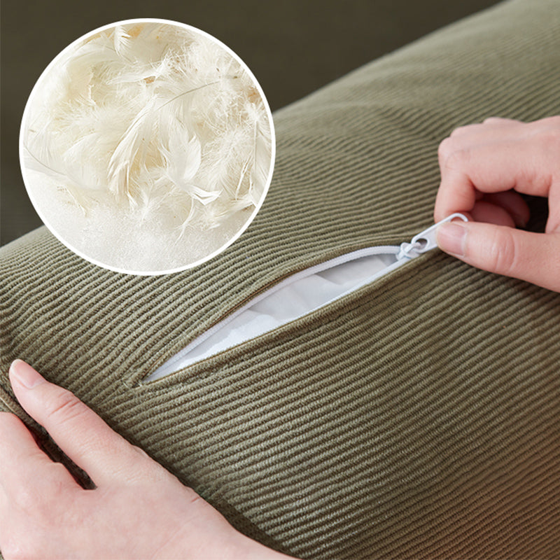 Nordic Fabric Square Arm Standard Sofa Loose Back Settee with Wooden Legs Clearhalo 'furn' 'furn_sofas' 'Furniture' 'furniture_sofas' 'Living Room Furniture' 'Sofa' 'sofas' 4947016